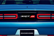 Dodge Challenger trunk rear emblem between tail lights with SRT8 logo Dodge emblems decoinfabric