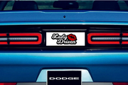 Dodge Challenger trunk rear emblem between tail lights with Lady Driven logo Dodge emblems decoinfabric