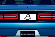 Dodge Challenger trunk rear emblem between tail lights with Ghost logo (Type 4) Dodge emblems decoinfabric