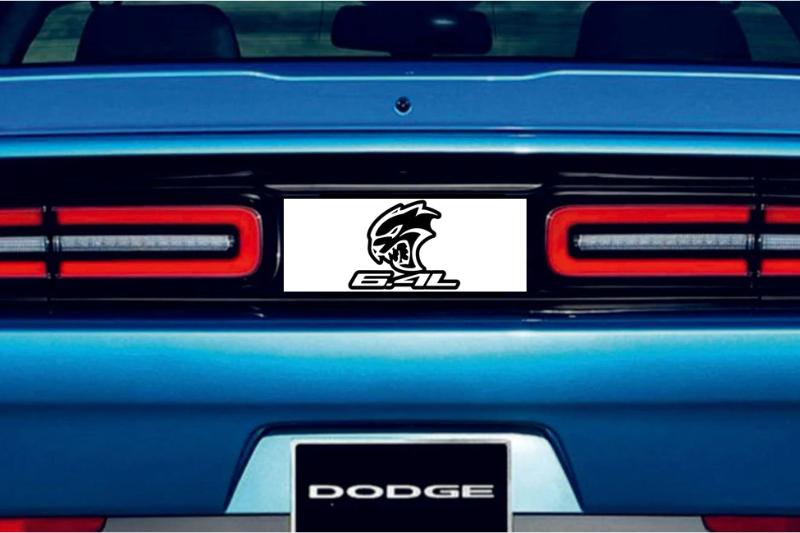 Dodge Challenger trunk rear emblem between tail lights with Hellcat 6.4L logo Dodge emblems decoinfabric