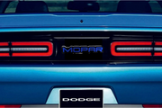 Dodge Challenger trunk rear emblem between tail lights with Mopar logo Dodge emblems decoinfabric