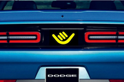 Dodge Challenger trunk rear emblem between tail lights with Shaka logo Dodge emblems decoinfabric