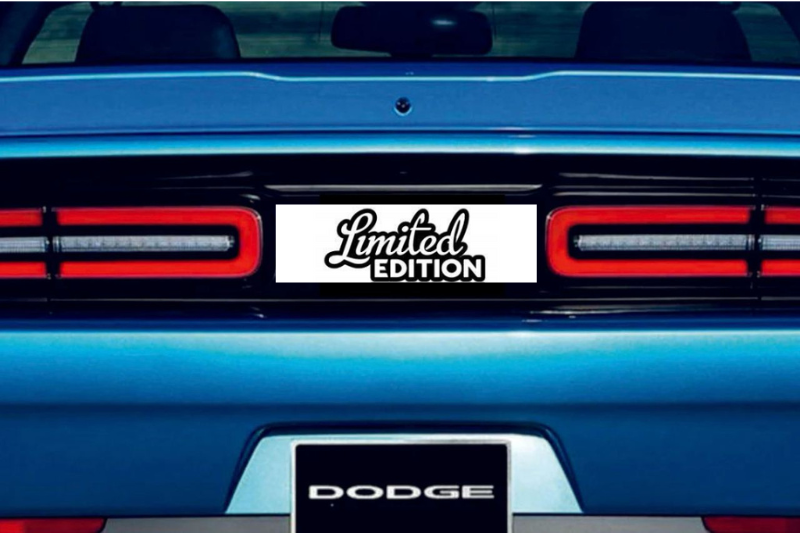 Dodge Challenger trunk rear emblem between tail lights with Limited Edition logo (type 2) Dodge emblems decoinfabric