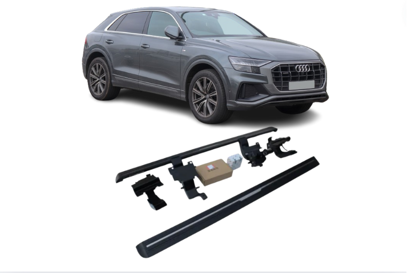 Audi Q8 Electric Running Boards and Power Steps 2019+ Electric Running Boards Decoin Fabric 2019