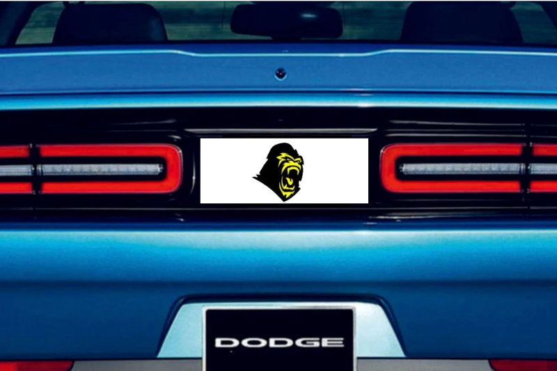 Dodge Challenger trunk rear emblem between tail lights with Bigfoot logo (type 2) Dodge emblems decoinfabric