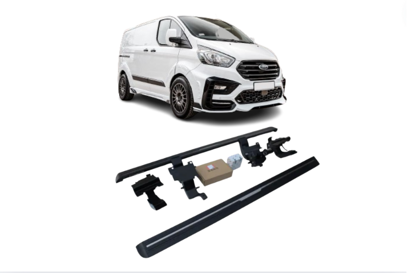 Ford Transit SWB Electric Running Boards and Power Steps 2018+ Electric Running Boards Decoin Fabric 2018