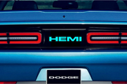 Dodge Challenger trunk rear emblem between tail lights with HEMI logo Dodge emblems decoinfabric