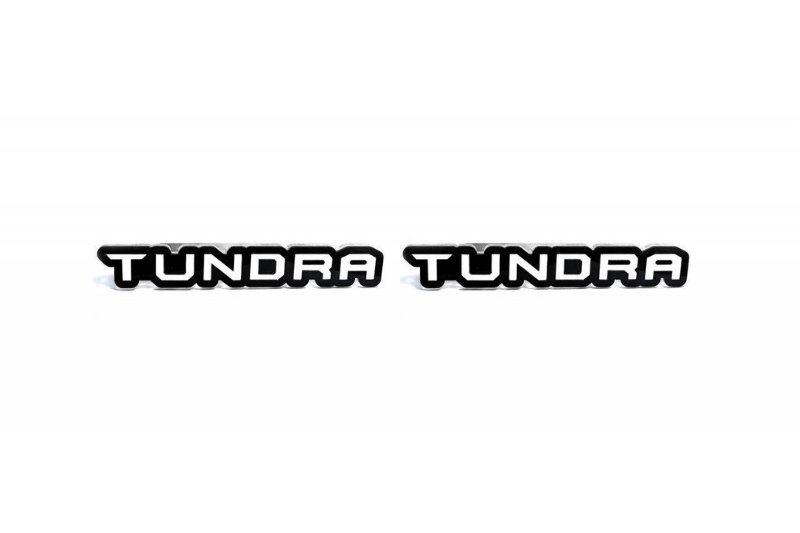 Toyota Emblem & Badges set with Tundra III logo Toyota emblems decoinfabric BLACK WHITE