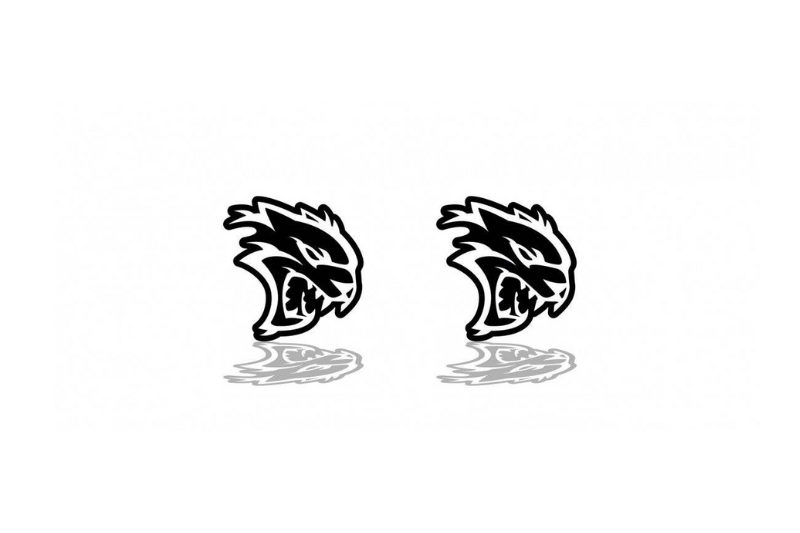 Jeep Emblem & Badges set with Hellcat logo (Type 2) Jeep emblems decoinfabric