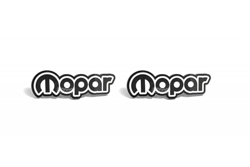 Dodge Emblem & Badges set with Mopar logo (Type 4) Dodge emblems decoinfabric BLACK WHITE