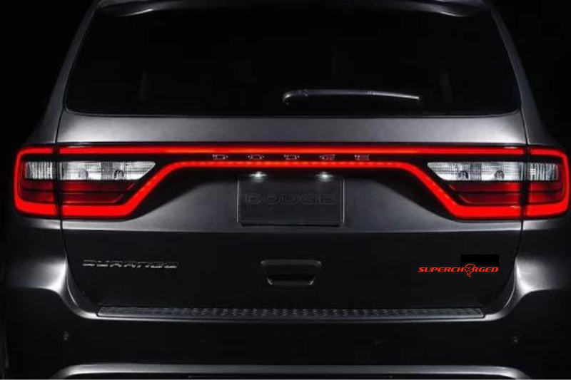 Dodge tailgate trunk rear emblem with Supercharged + Hellcat logo