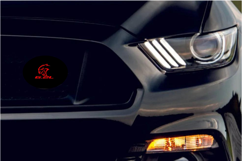 JEEP Radiator grille emblem with Hellcat 6.2L logo