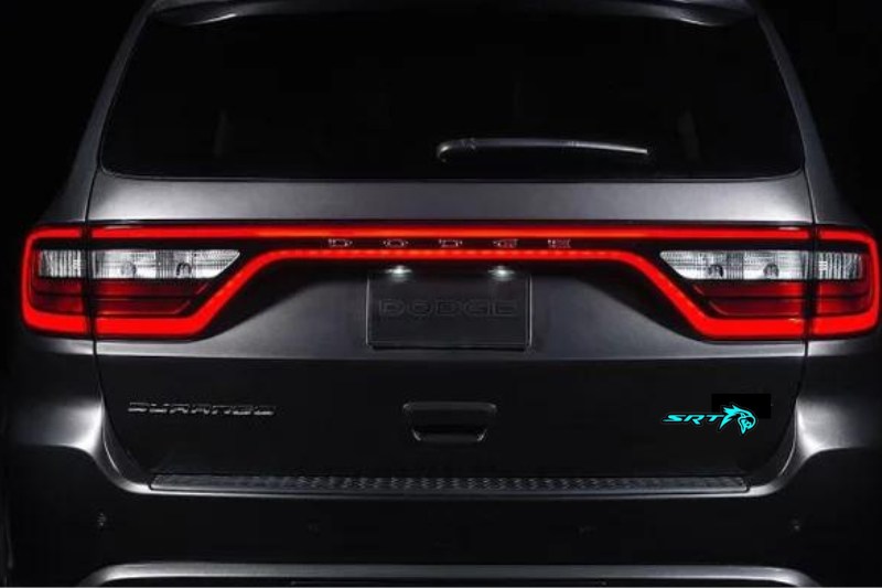 Dodge tailgate trunk rear emblem with SRT Trackhawk logo Dodge emblems decoinfabric