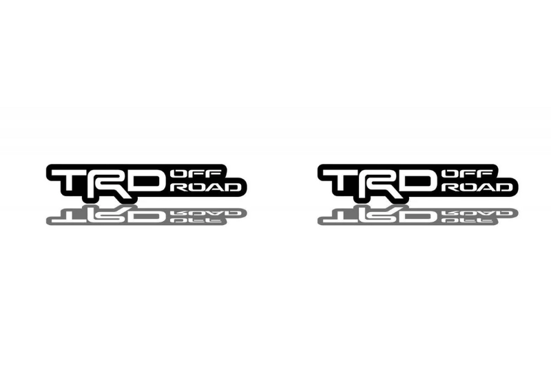 Toyota Emblem & Badges set with TRD offroad logo Toyota emblems decoinfabric BLACK WHITE
