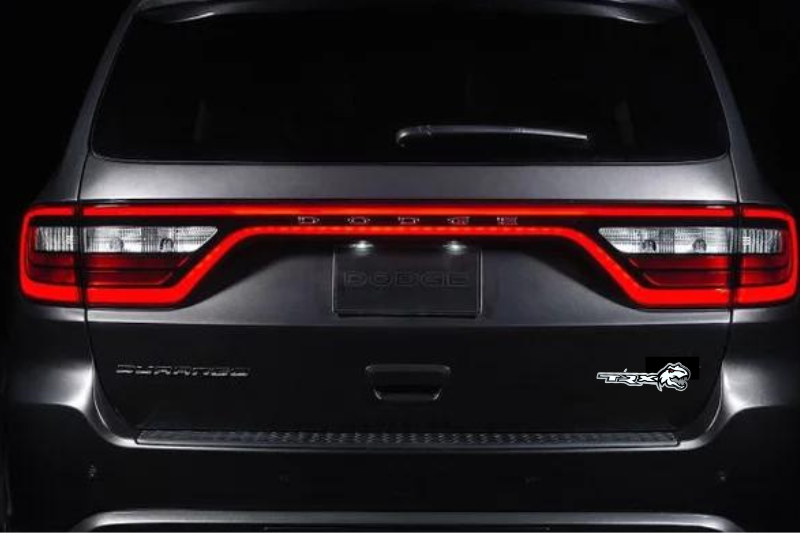 Dodge Stainless Steel tailgate trunk rear emblem with TRX logo Dodge emblems decoinfabric