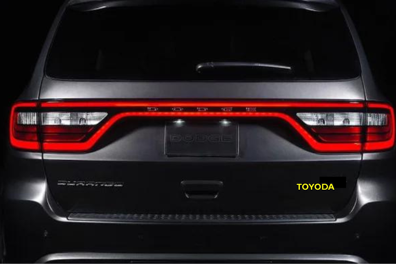 Toyota tailgate trunk rear emblem with TOYODA logo
