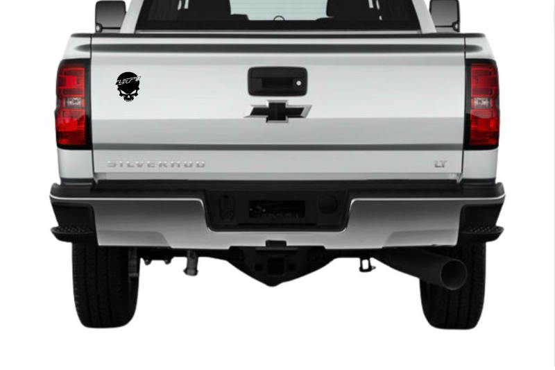 Chevrolet tailgate trunk rear emblem with Chevrolet LT1 Skull logo Chevrolet emblems decoinfabric
