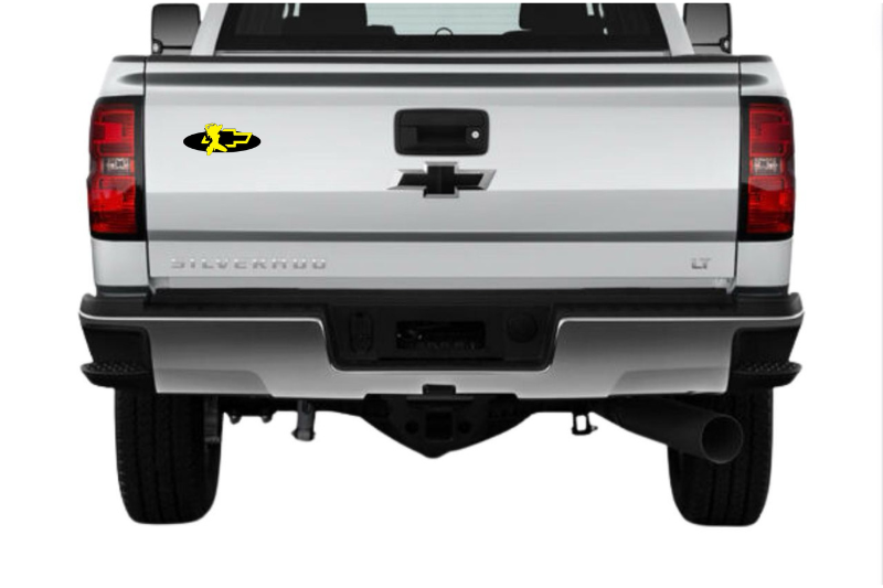 Chevrolet tailgate trunk rear emblem with Chevrolet Girl logo
