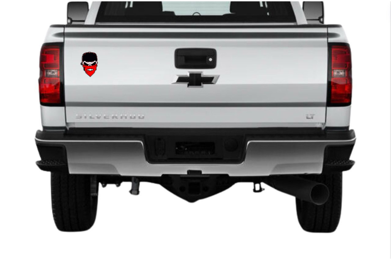 Chevrolet tailgate trunk rear emblem with Chevy Skull logo Chevrolet emblems decoinfabric