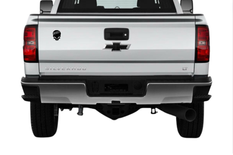 Chevrolet tailgate trunk rear emblem with Shevy S10 Skull logo Chevrolet emblems decoinfabric