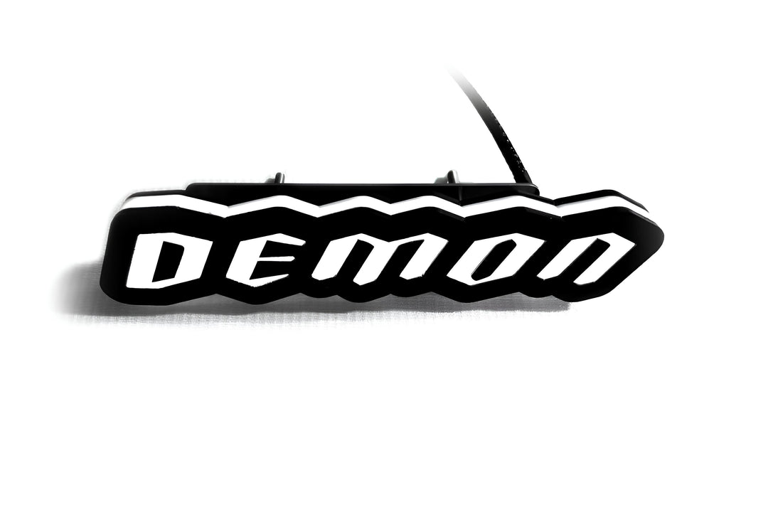Dodge Illuminated LED Radiator Grille Emblems and Badges with Demon (type 2) logo Dodge Led emblems decoinfabric
