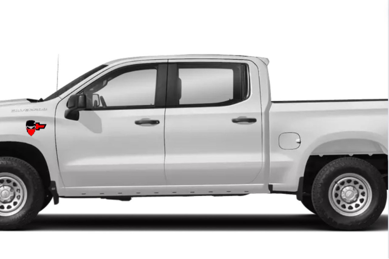 Chevrolet Emblem & Badges set with Chevy Skull logo (Type 2) Chevrolet emblems decoinfabric