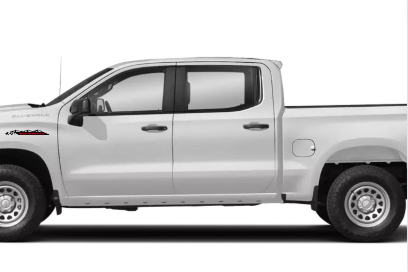 Chevrolet emblem for fenders with Silverado logo (Type 2) Fender decoinfabric