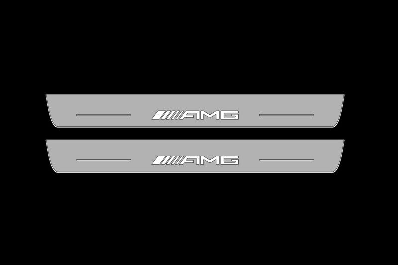 Mercedes GLC X253 2016+ LED Door Sills PRO With AMG Logo