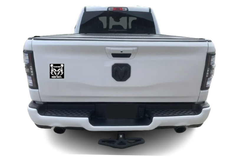Dodge RAM tailgate trunk rear emblem with Cummins Diesel logo Dodge emblems decoinfabric