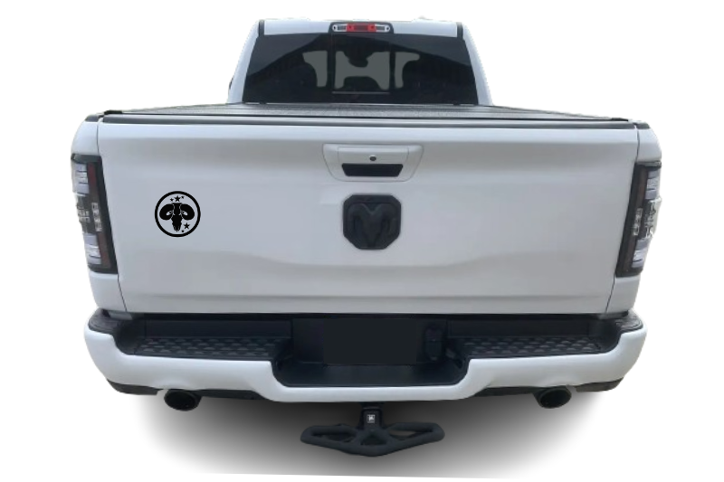 Dodge RAM tailgate trunk rear emblem with DODGE RAM logo (Type 5)