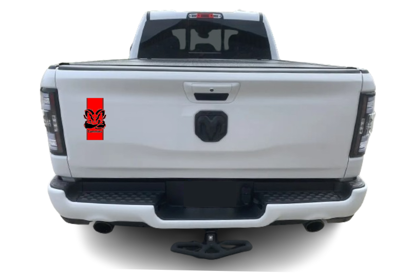 Dodge RAM tailgate trunk rear emblem with Cummins logo Dodge emblems decoinfabric
