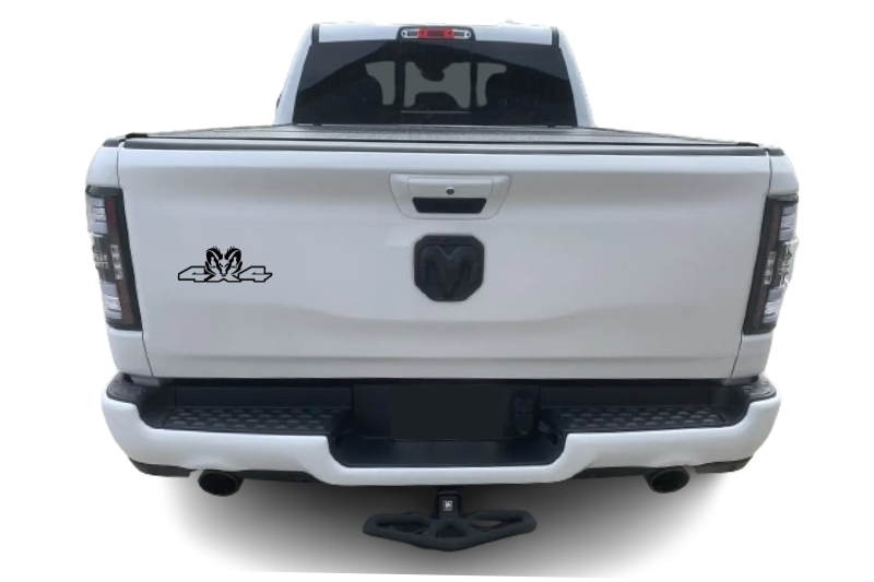 Dodge RAM tailgate trunk rear emblem with Dodge RAM 4х4 logo Dodge emblems decoinfabric