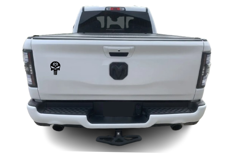 Dodge RAM tailgate trunk rear emblem with Dodge RAM Punisher logo Dodge emblems decoinfabric