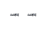 Chevrolet emblem for fenders with LSX logo (Type 2) Fender decoinfabric BLACK STAINLESS STEEL