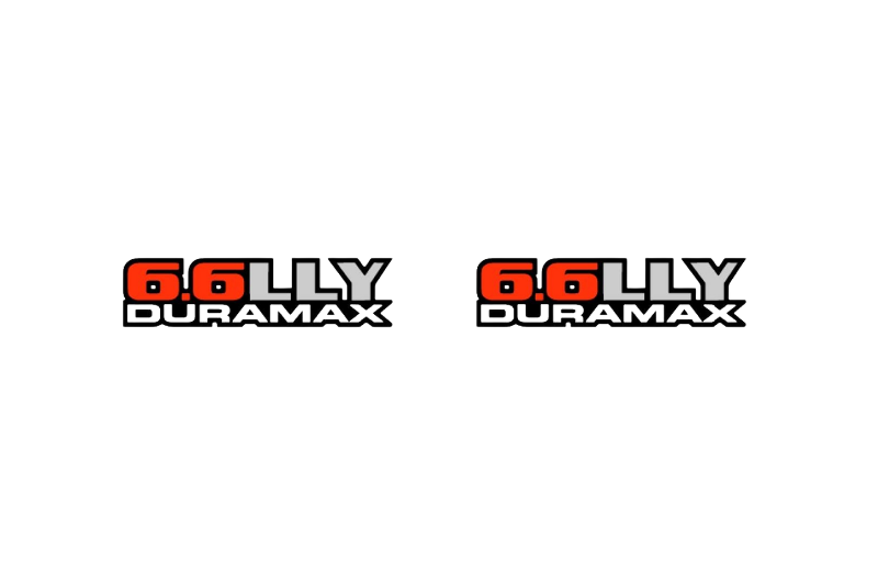 GMC Emblem & Badges set with Duramax 6.6LLY logo GMC emblems decoinfabric