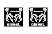 Dodge RAM emblem for fenders with Cummins Diesel logo Dodge emblems decoinfabric BLACK WHITE