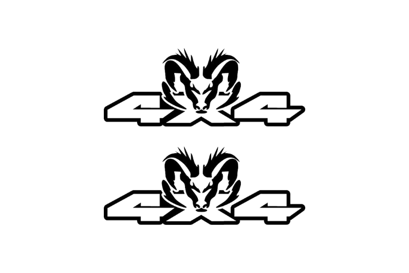 Dodge RAM Emblem & Badges set with Dodge RAM 4х4 logo Dodge emblems decoinfabric