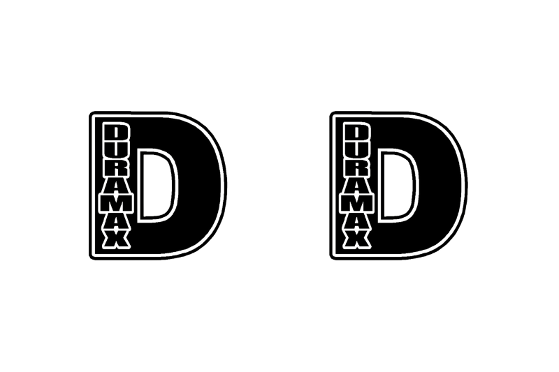 GMC emblem for fenders with Duramax logo (Type 3) Ford emblems decoinfabric BLACK WHITE