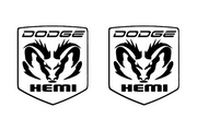 Dodge RAM Emblem & Badges set with Hemi logo (Type 2) Dodge emblems decoinfabric