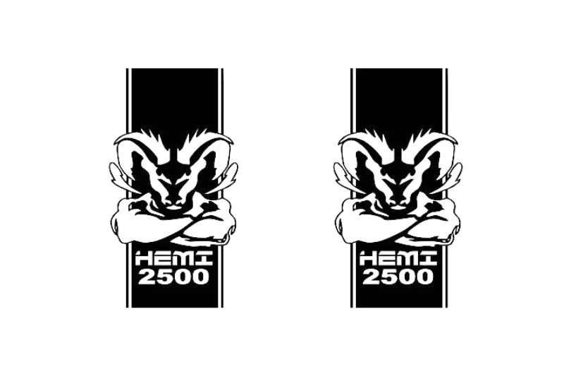 Dodge RAM Emblem & Badges set with Hemi 2500 logo Dodge emblems decoinfabric