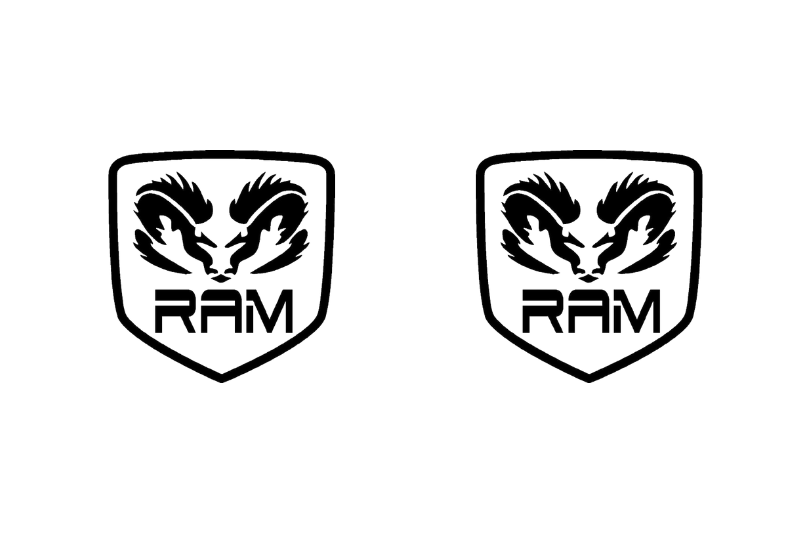 Dodge RAM Emblem & Badges set with Dodge RAM logo (Type 4)