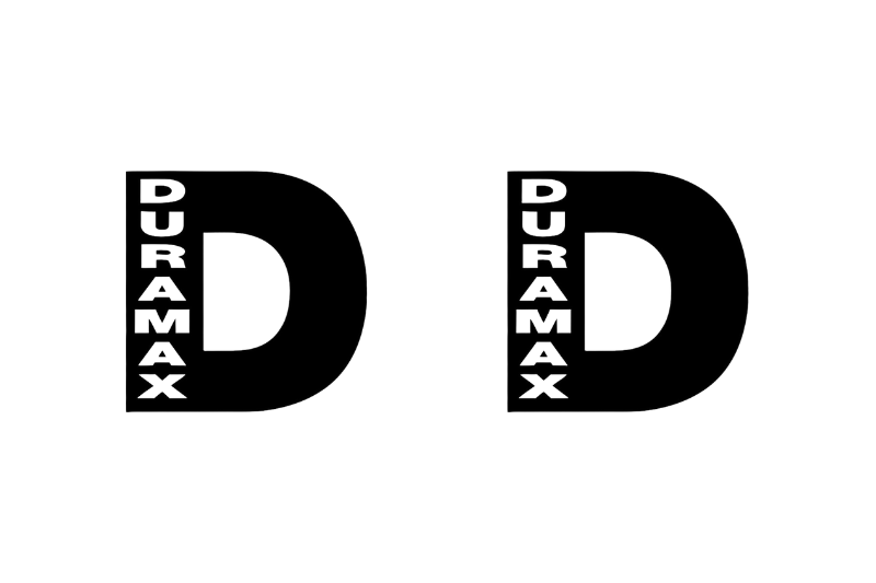 GMC emblem for fenders with Duramax logo (Type 2) Ford emblems decoinfabric BLACK WHITE