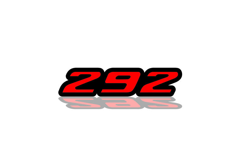 Dodge tailgate trunk rear emblem with 292 logo Dodge emblems decoinfabric