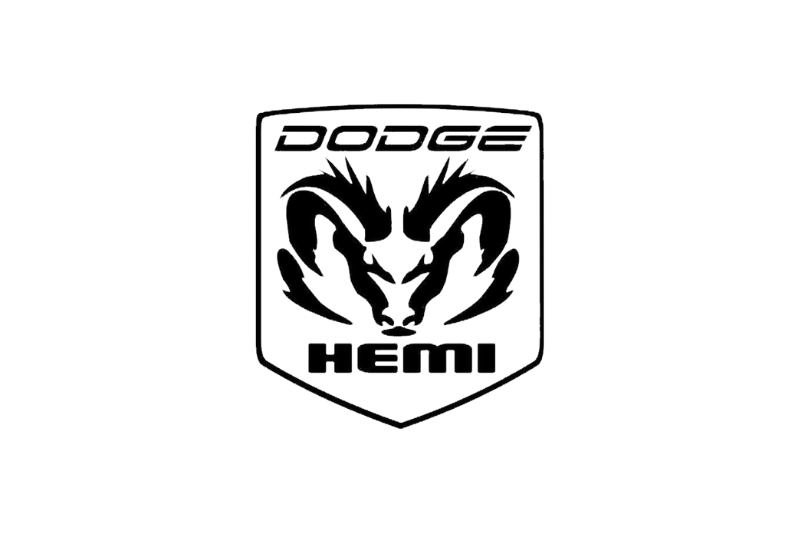 Dodge RAM tailgate trunk rear emblem with Hemi logo (Type 2)