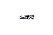 Chevrolet tailgate trunk rear emblem with LSX logo (Type 2) Chevrolet emblems decoinfabric BLACK STAINLESS STEEL