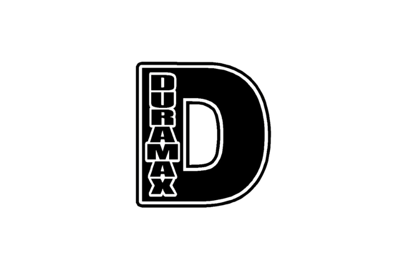 GMC Radiator grille emblem with Duramax logo (Type 3) GMC emblems decoinfabric BLACK WHITE