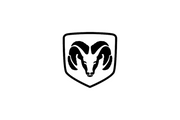 Dodge RAM Radiator grille emblem with Dodge RAM logo Dodge emblems decoinfabric BLACK WHITE