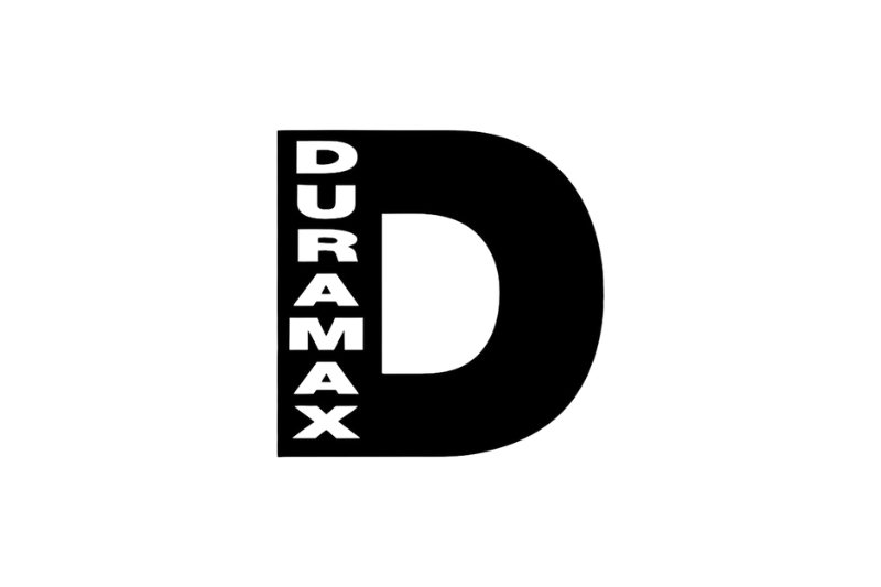 GMC Radiator grille emblem with Duramax logo (Type 2) GMC emblems decoinfabric BLACK WHITE