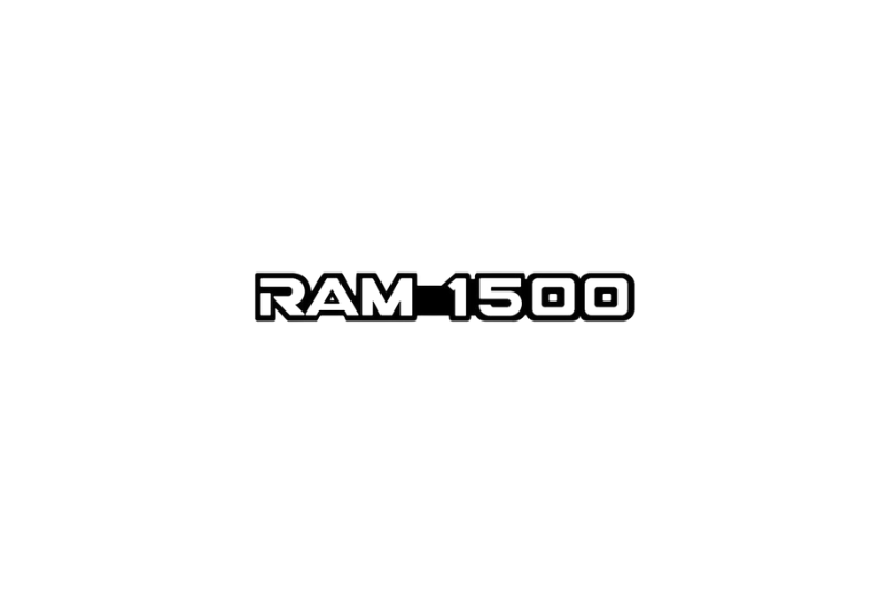 Dodge RAM Radiator grille emblem with RAM 1500 logo Dodge emblems decoinfabric BLACK WHITE