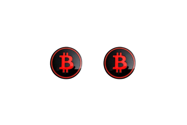 Car emblem badge for fenders with Bitcoin logo